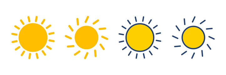 Sun icon vector. Brightness Icon vector