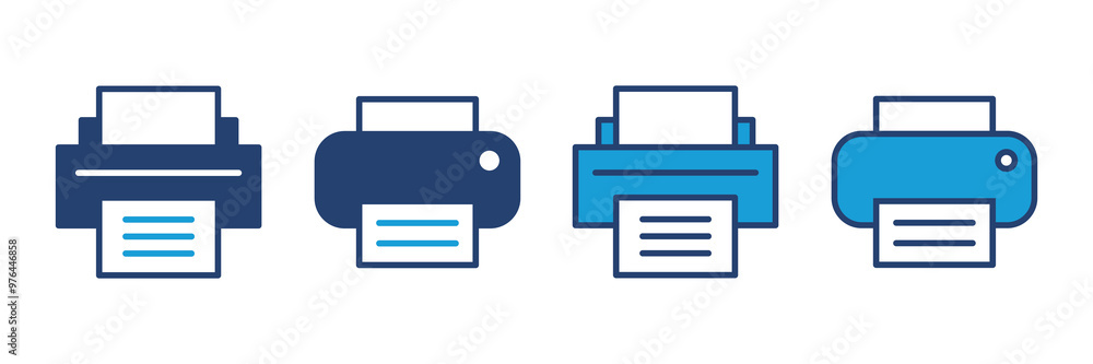 Poster print icon vector. printer icon vector.