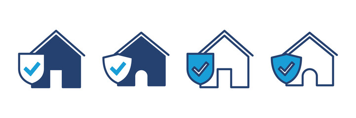house insurance icon vector. house protection icon.