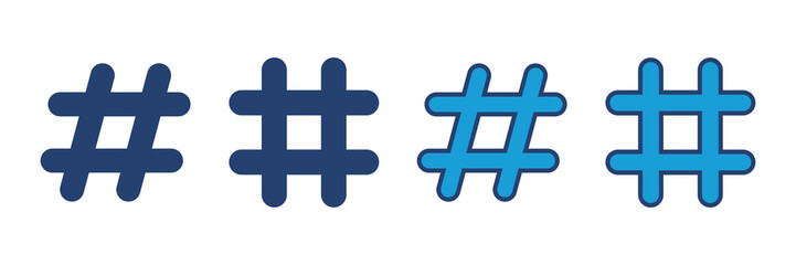 Hashtag icon vector. hashtag symbol