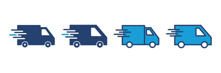 Fast shipping delivery truck icon vector. Delivery truck icon. fast delivery icon