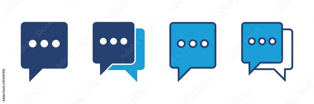 Poster chat icon vector. speech bubble icon. comment icon vector. message. contact us
