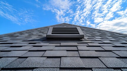 Roof Vent with Blue Sky and Clouds
