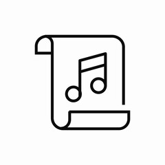 music note file icon sign vector