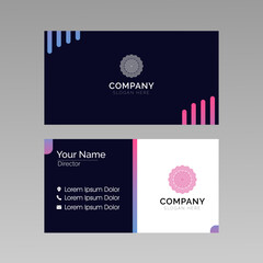 Luxury business card with mandala decoration design