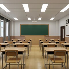 empty classroom at school
