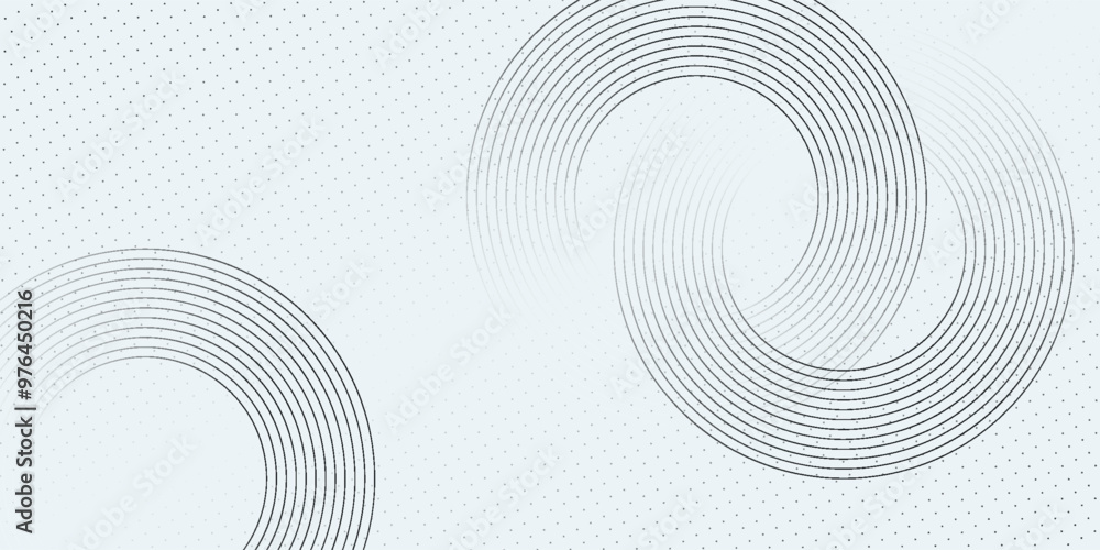 Aufkleber white abstract background. modern circle lines pattern. futuristic concept. minimal geometric design
