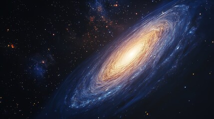 Naklejka premium A space scene with Earth glowing among a sea of stars, floating in the universe