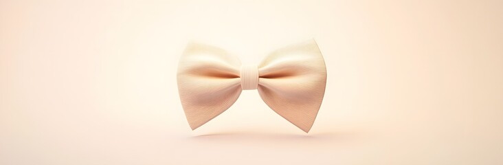 A beige bow on a beige background
