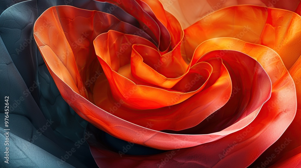 Poster creative abstract background rendered in 3d with complex and unique visual elements