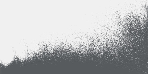 Abstract vector noise. Small particles of debris and dust. Distressed uneven background. Grunge texture overlay with fine grains isolated on white background. Vector illustration.