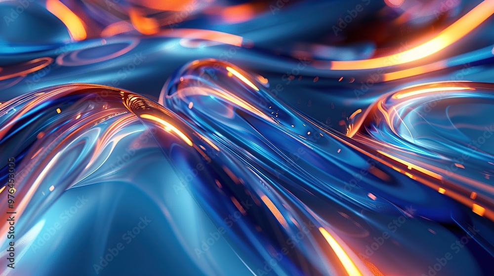 Poster high-quality 3d rendered abstract background featuring unique shapes and depth