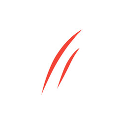 Obraz premium red wound scratch vector