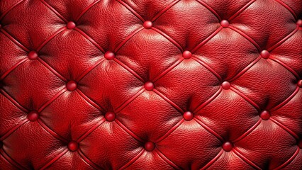 Fototapeta premium Luxurious red leather texture with detailed macro background