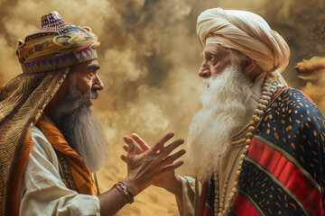 Moses and Ramses II in a Biblical Debate about the Liberation of the Israelites from Slavery in Egypt