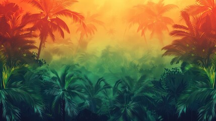 Obraz premium Tropical Jungle Mist
