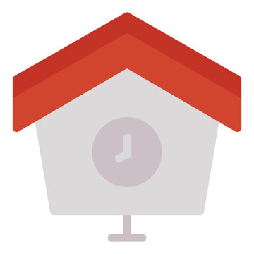 recommend clip art: cuckoo clock icon flat style
