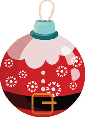 Christmas tree ball ornaments illustration
