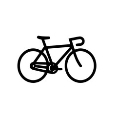 Fototapeta premium Minimalist black and white icon of a road bicycle in a simple, clean design.