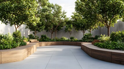 A Tranquil Urban Oasis: Interactive Parks Transforming City Life with Nature and Technology. Futuristic Environment Concept