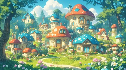 森の中の妖精の村5