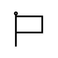 Fototapeta premium Simple black flag icon on a white background.