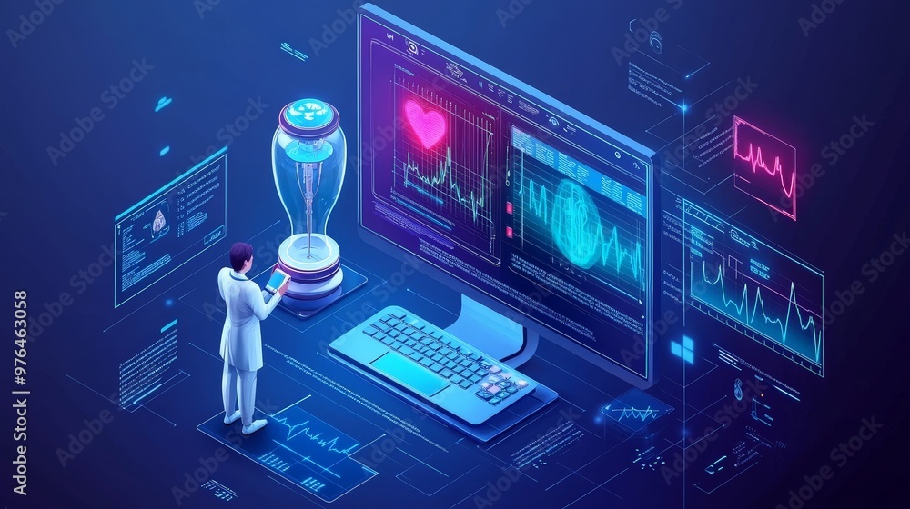 Poster capture the future of ai-driven healthcare with intelligent diagnostic systems, predictive analytics