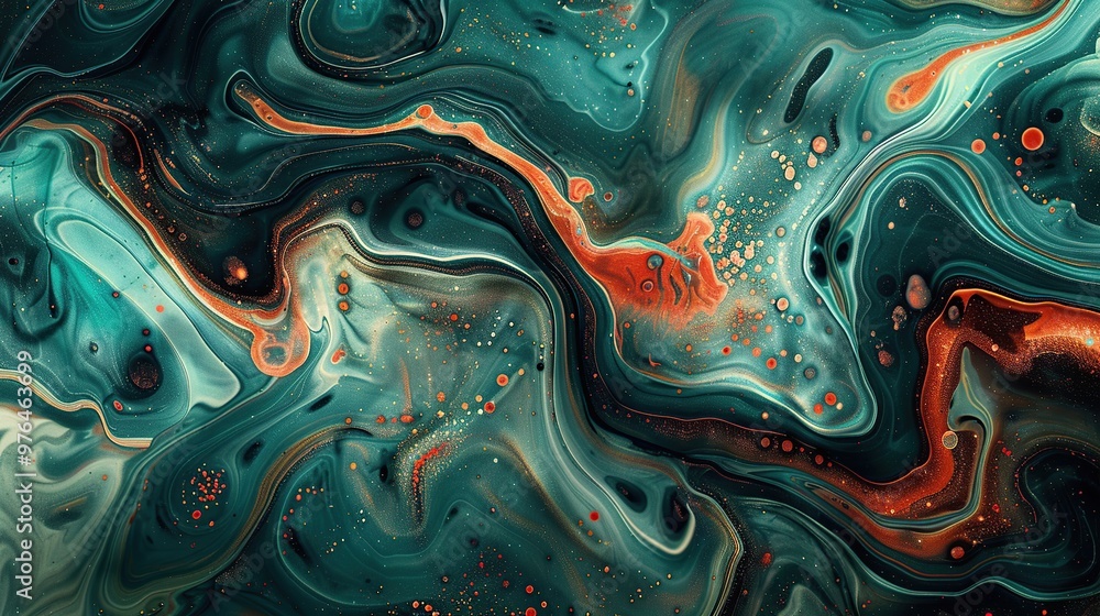 Aufkleber abstract psychedelic art with mesmerizing swirling patterns and vivid color palette