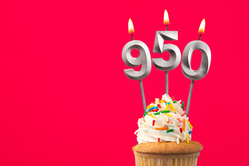 Candle number 950 - Number of followers or likes