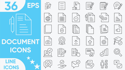 Document icon vector and Illustrator