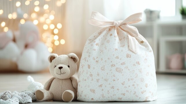 Fabric bag for mom to keep baby accessories