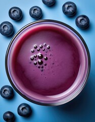 Fresh blueberry juice