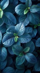 Teal Leaf Pattern