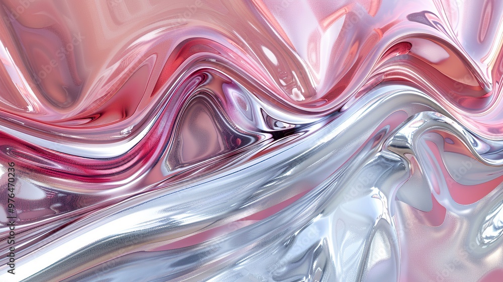 Poster futuristic 3d abstract render with complex shapes and innovative design concepts