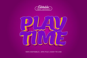 play time editable text effect with a kids and joyful text style