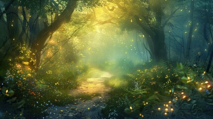 Obraz premium Enchanted Forest Path