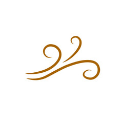 brown wind vector element