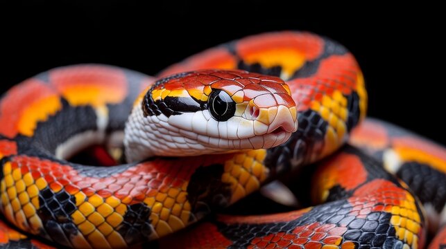 The colorful Central Plains Milk Snake Lampropeltis triangulum gentilis a coral snake mimic