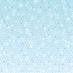 冬用の背景用ベクターイラスト（ウロコ文様と雪の結晶）