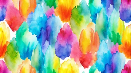 Bright and seamless watercolor brushstroke pattern for decorating backgrounds and fabrics