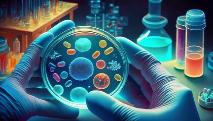 microscope in laboratory