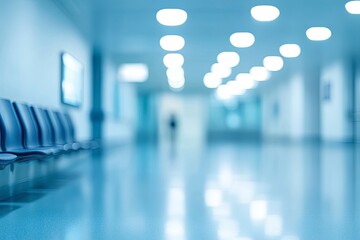 Abstract blur hospital clinic medical interior background stock photo Office, Backgrounds, Medical Clinic, Defocused, Hospital, ai
