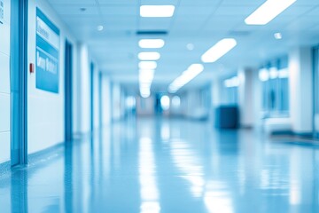 Obraz premium Abstract blur hospital clinic medical interior background stock photo Office, Backgrounds, Medical Clinic, Defocused, Hospital , ai