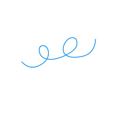 strands of blue thread