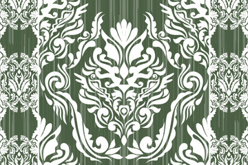 Damask geometric pattern, Ethnic ikat seamless pattern, African style, Abstract vector, Chevron embroidery, Paisley embroidery, Navajo pattern, Aztec and tribal motifs, Vector hand drawn style.