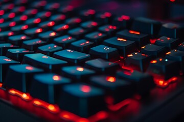 Obraz premium closeup shot of computer keyboard