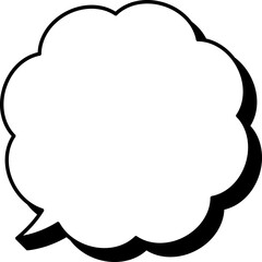 シンプルな吹き出しのイラスト