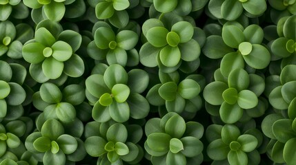 Lush Green Succulents, a vibrant, close-knit arrangement of succulent plants showcasing their intricate, fleshy leaves in various shades of green, exuding tranquility and vitality.