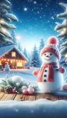 Obraz premium snowman of the snow