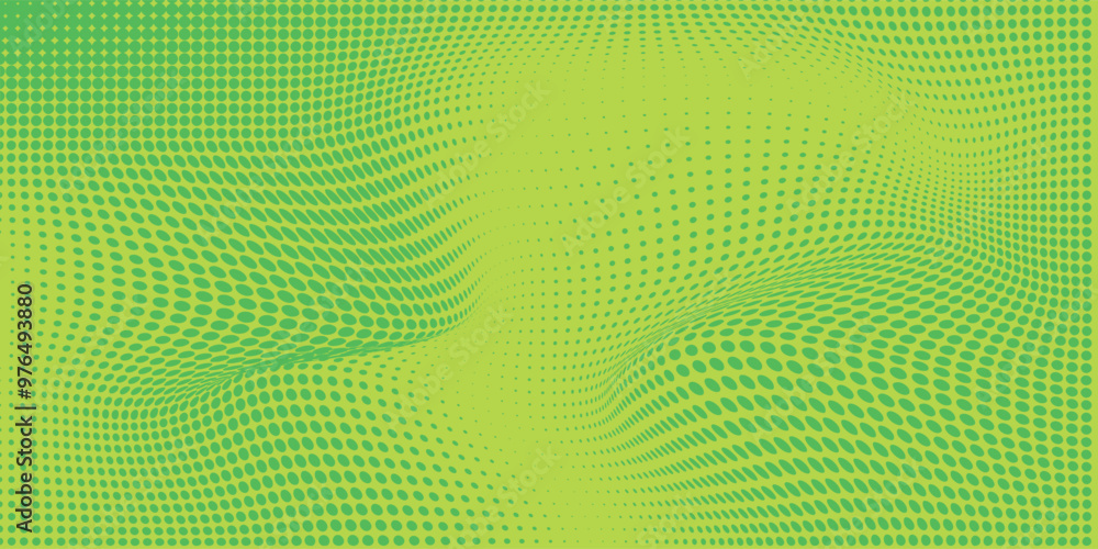 Aufkleber dots halftone yellow green color pattern gradient texture background.